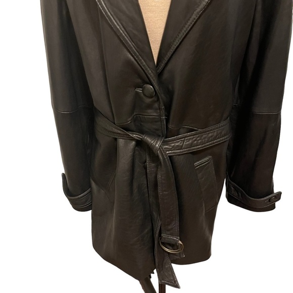 JF Jacqueline Ferrar Women 100% Leather Jacket Size XL - Picture 4 of 9